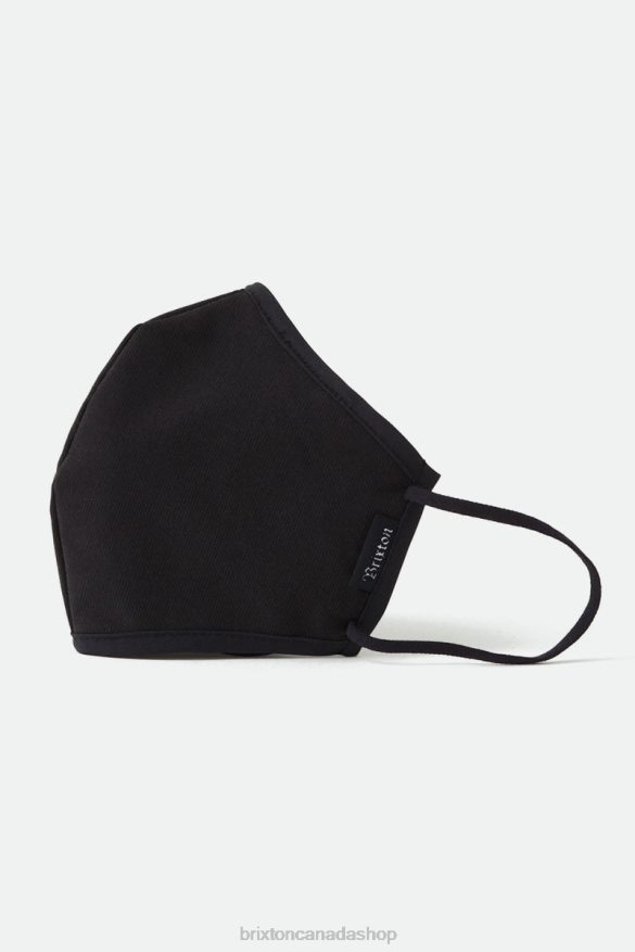 Brixton Accessories Black Unisex Antimicrobial 4-Way Stretch Face Mask HFR00P383
