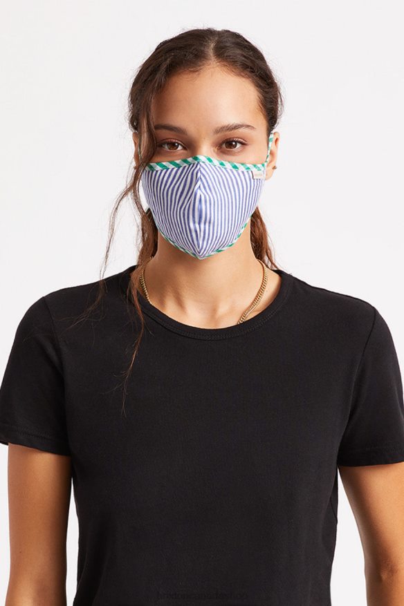 Brixton Accessories Blue Stripe Unisex Lightweight Antimicrobial Face Mask HFR00P405