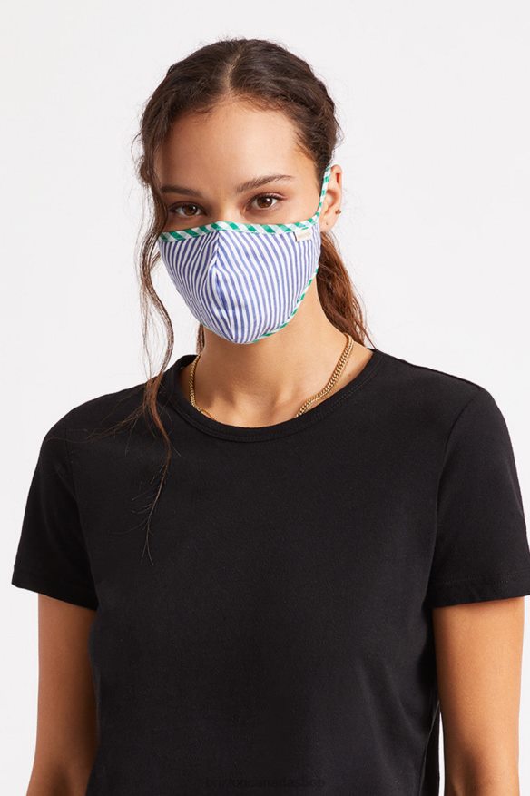 Brixton Accessories Blue Stripe Unisex Lightweight Antimicrobial Face Mask HFR00P405