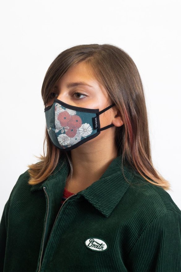 Brixton Accessories Floral Unisex Youth Antimicrobial Face Mask HFR00P409