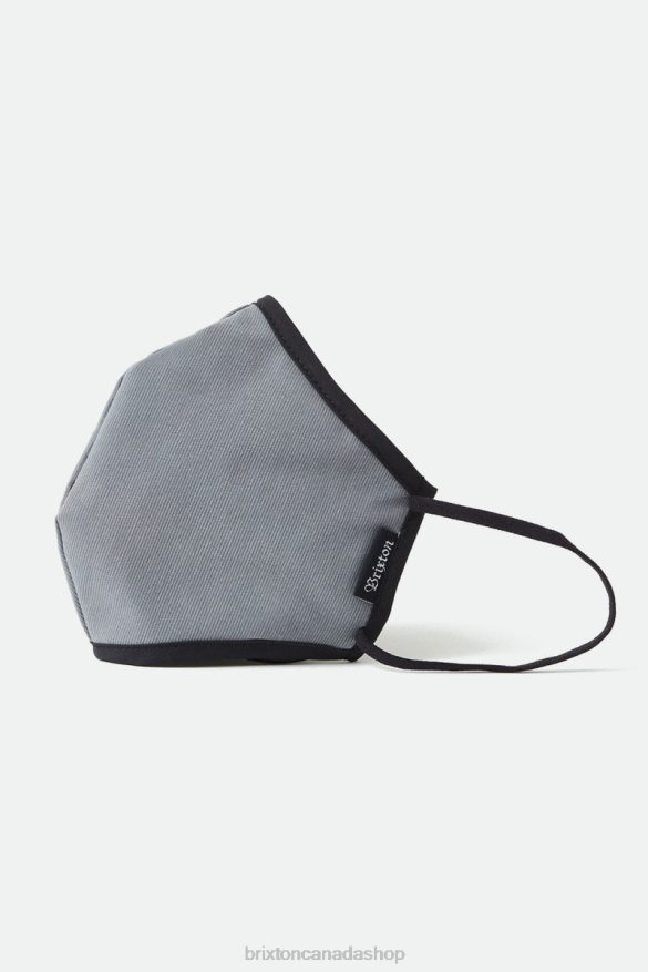 Brixton Accessories Grey Unisex Antimicrobial 4-Way Stretch Face Mask HFR00P384