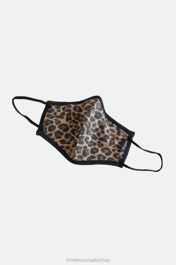 Brixton Accessories Leopard Unisex Antimicrobial 4-Way Stretch Face Mask HFR00P391
