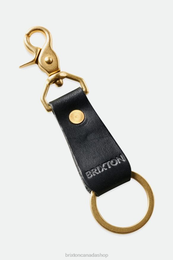 Brixton x Artifact Accessories Black Unisex Leather Key Clip HFR00P374