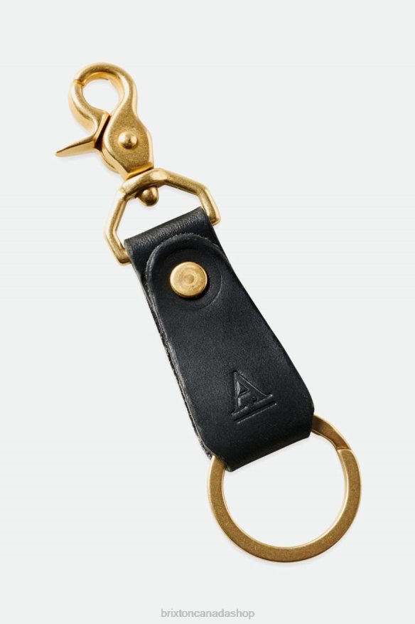 Brixton x Artifact Accessories Black Unisex Leather Key Clip HFR00P374