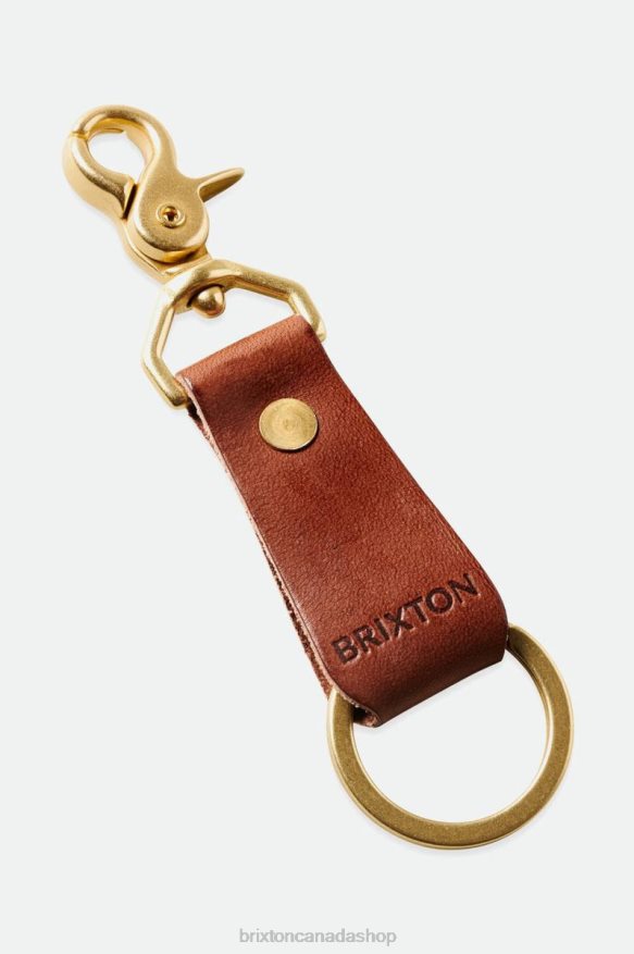 Brixton x Artifact Accessories Brown Unisex Leather Key Clip HFR00P375