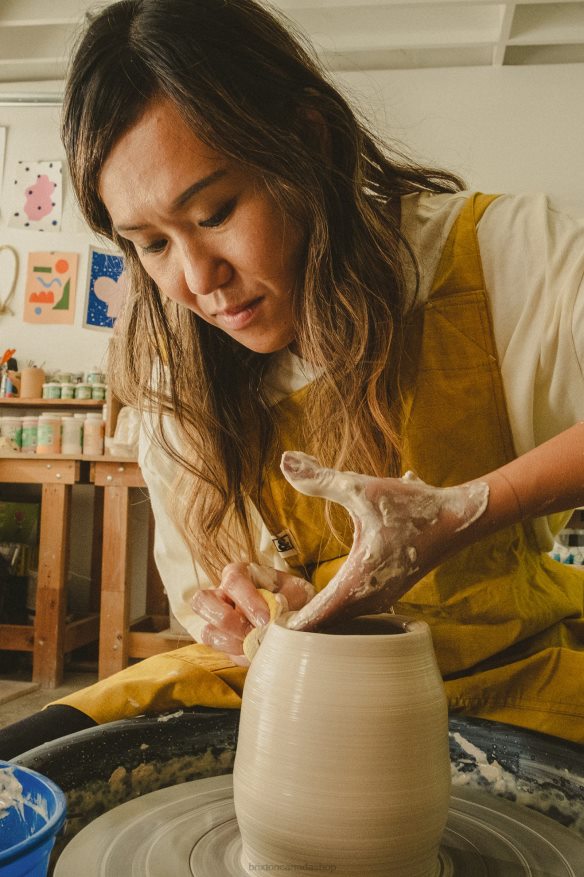 Brixton x O-M Accessories Beige Unisex Hand Crafted Ceramic Catch All Dish HFR00P369