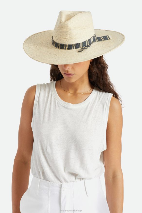 Brixton Accessories Natural Women Leigh Straw Fedora HFR00P519