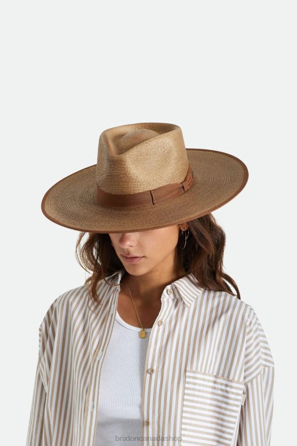 Brixton Accessories Coffee/Brown Regular Tripilla Women Jo Straw Rancher Hat Limited HFR00P520
