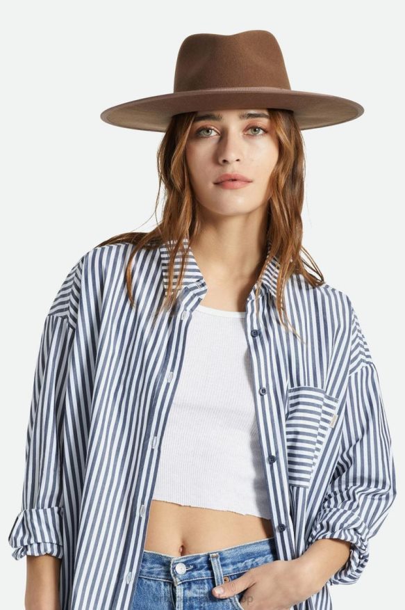 Brixton Accessories Dark Tan Women Jo Rancher Hat HFR00P529