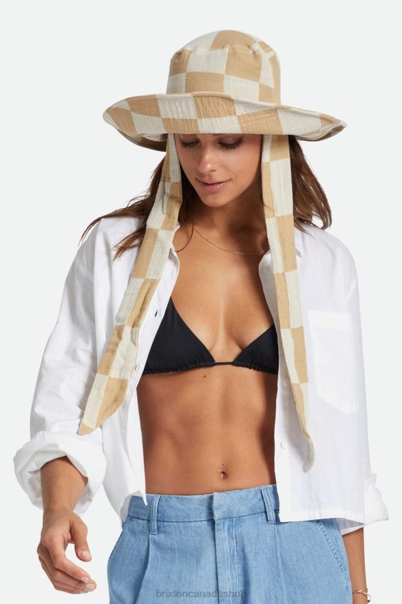 Brixton Accessories Sand/Whitecap Women Jasper Packable Bucket Hat HFR00P533