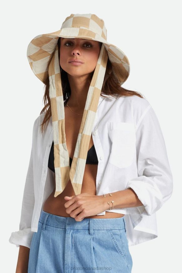 Brixton Accessories Sand/Whitecap Women Jasper Packable Bucket Hat HFR00P533