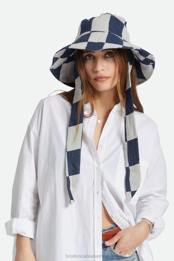 Brixton Accessories Washed Navy/Whitecap Women Jasper Packable Bucket Hat HFR00P532