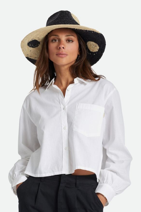 Brixton Accessories Whitecap/Black Women Madeira Pattern Straw Hat HFR00P514