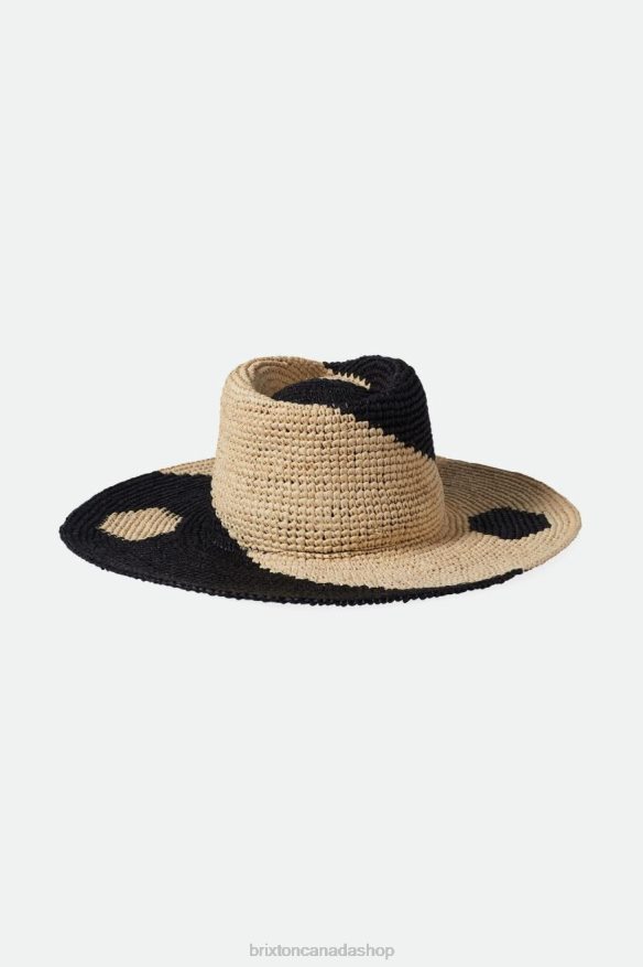 Brixton Accessories Whitecap/Black Women Madeira Pattern Straw Hat HFR00P514