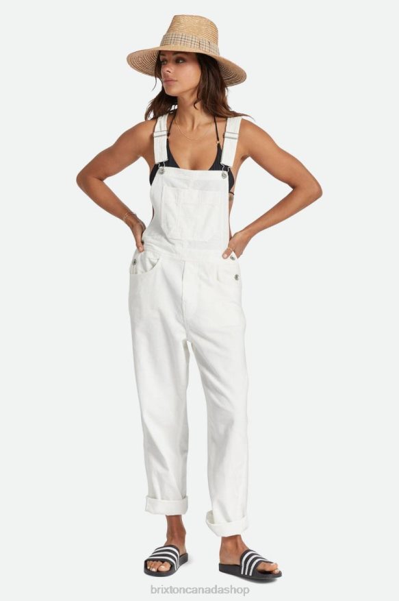 Brixton Apparel White Cord Women Costa Overall HFR00P496