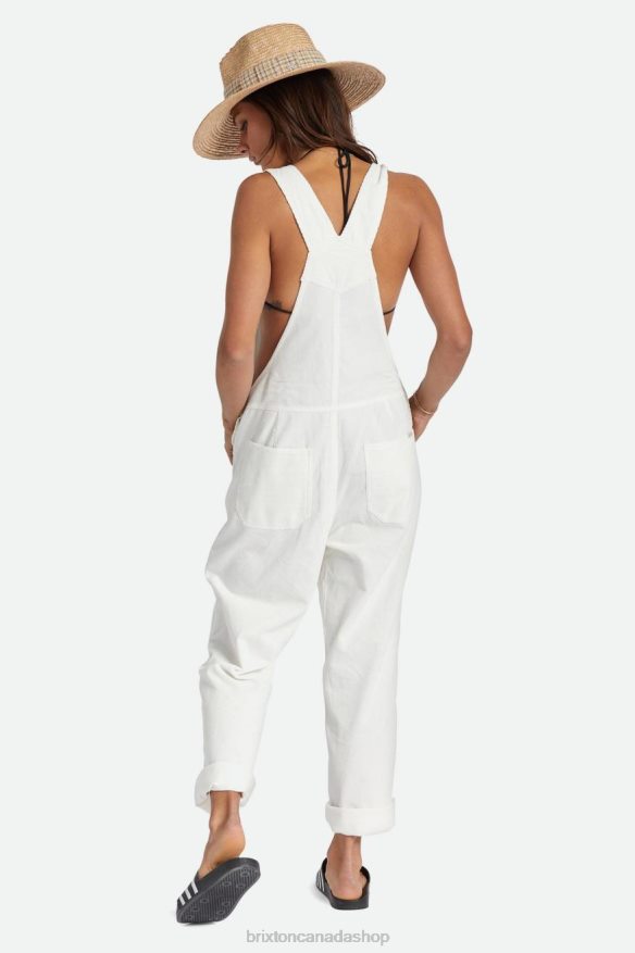 Brixton Apparel White Cord Women Costa Overall HFR00P496