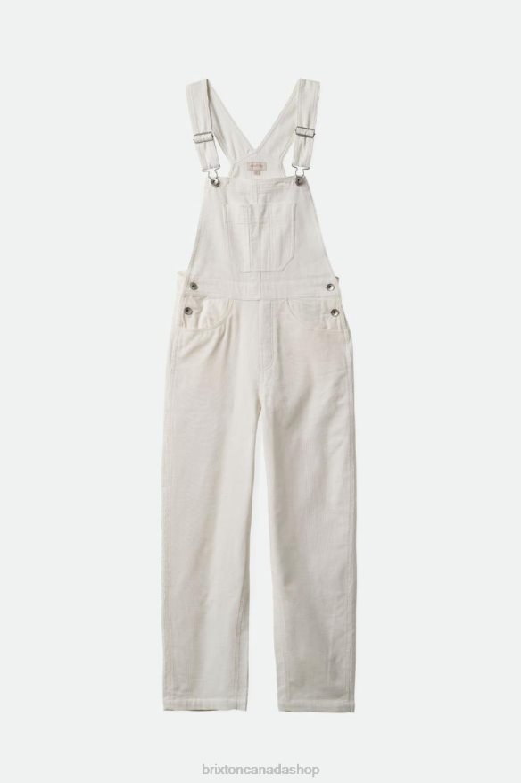 Brixton Apparel White Cord Women Costa Overall HFR00P496