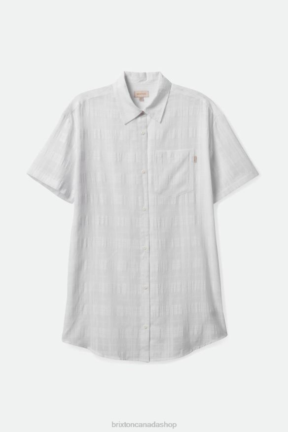 Brixton Apparel White Women Leon S/S Overshirt Dress HFR00P421