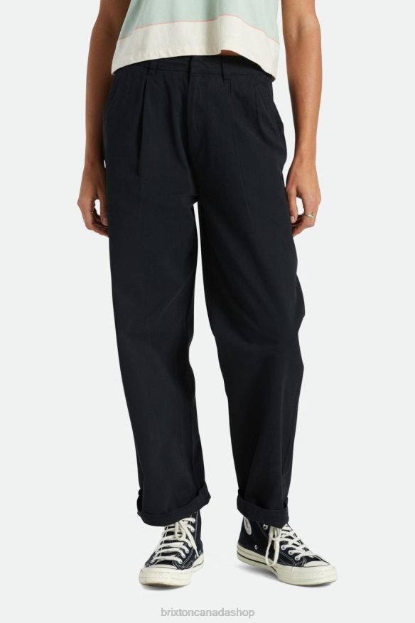 Brixton Apparel Black Women Victory Trouser Pant HFR00P473