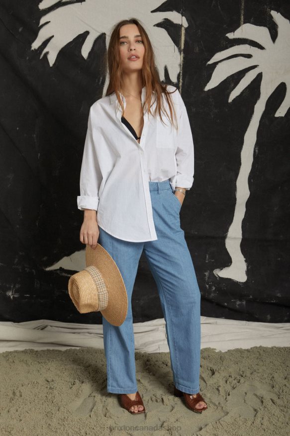 Brixton Apparel Faded Indigo Women Victory Trouser Pant HFR00P479