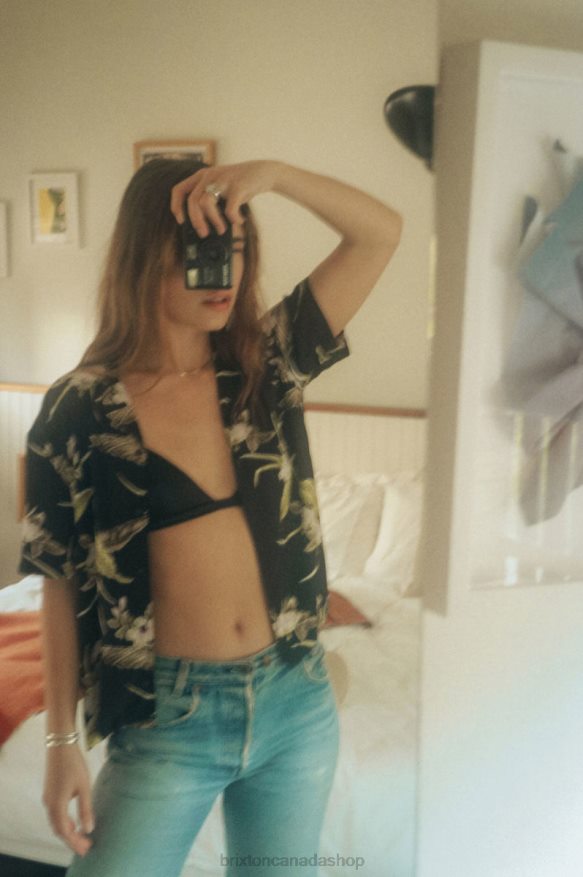 Brixton Apparel Black Women Bunker Paradise S/S Woven Shirt HFR00P417