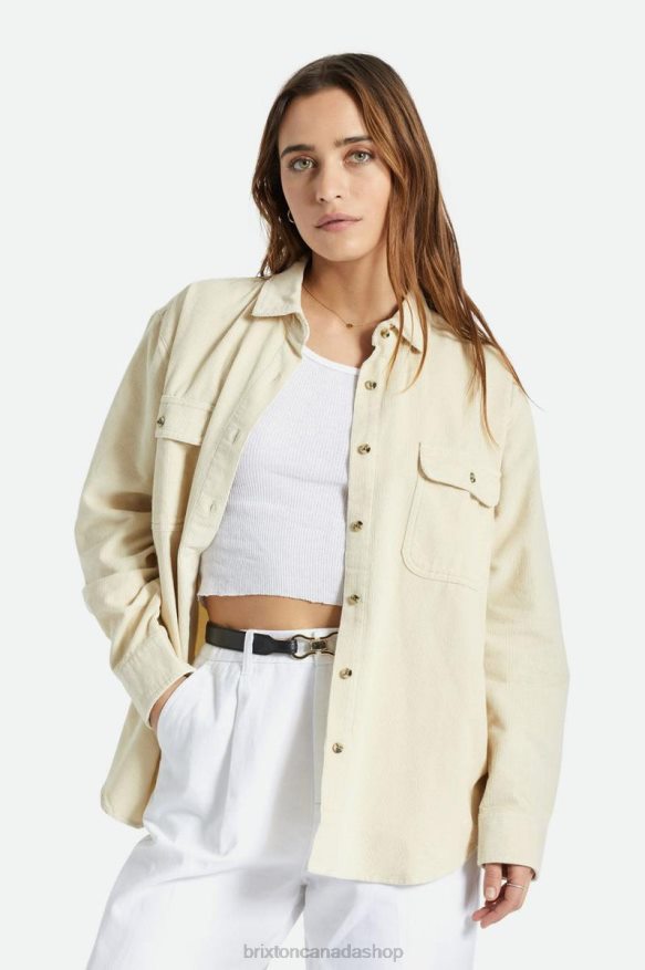 Brixton Apparel Whitecap Women Bowery Boyfriend Corduroy Overshirt HFR00P441
