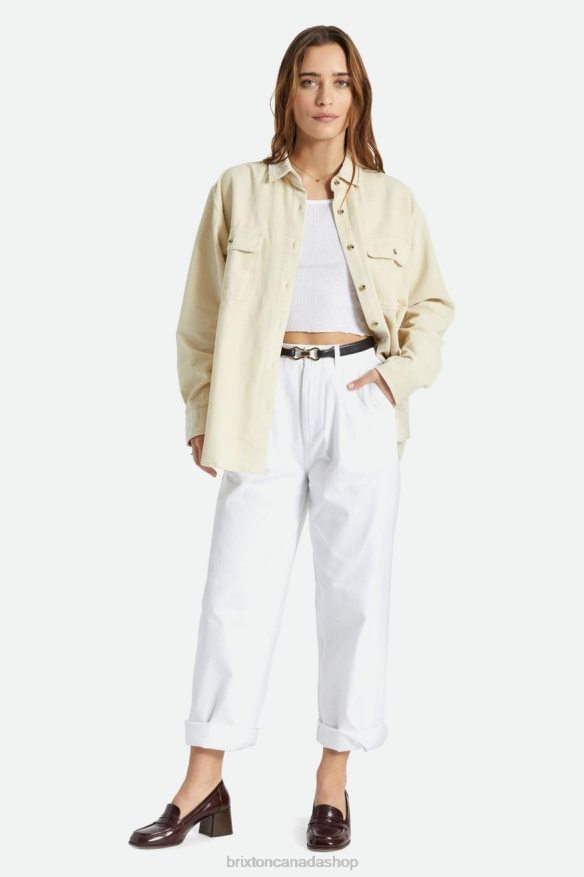Brixton Apparel Whitecap Women Bowery Boyfriend Corduroy Overshirt HFR00P441