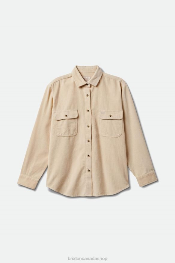 Brixton Apparel Whitecap Women Bowery Boyfriend Corduroy Overshirt HFR00P441