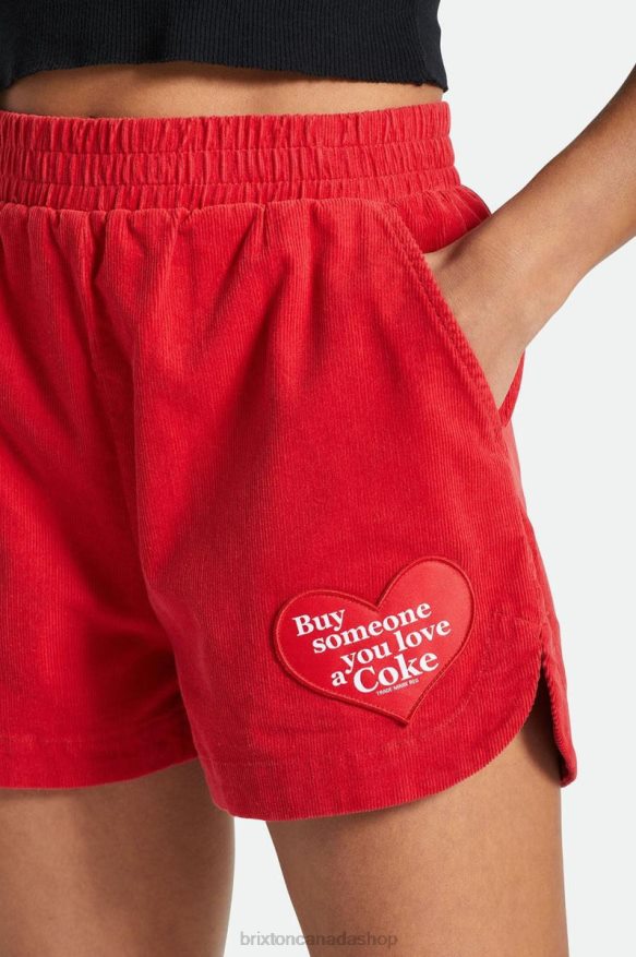 Brixton Apparel Coke Red Women Coca-Cola Runner Short HFR00P493
