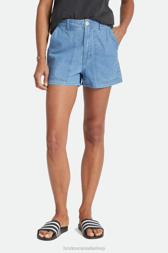 Brixton Apparel Faded Indigo Women Vancouver Short HFR00P484