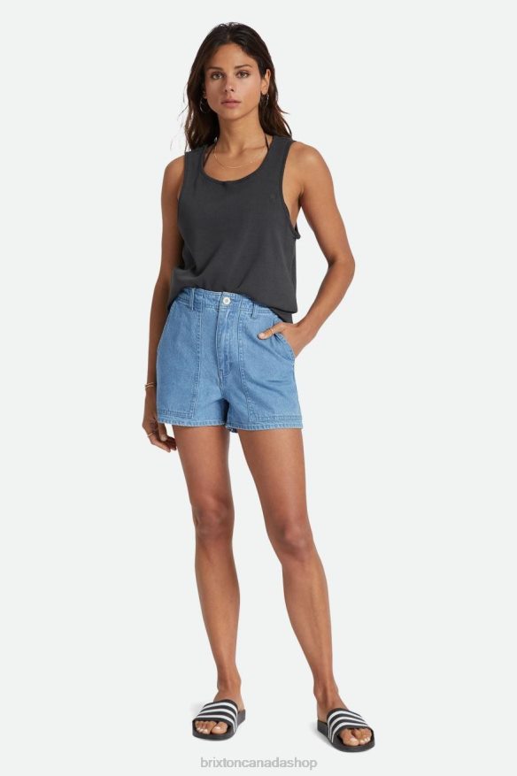 Brixton Apparel Faded Indigo Women Vancouver Short HFR00P484