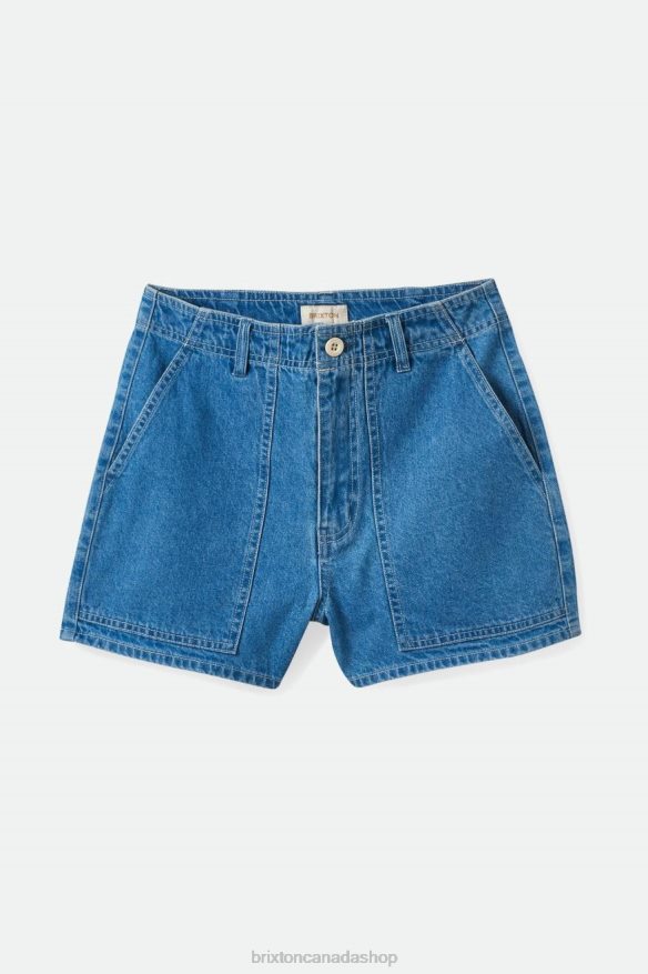Brixton Apparel Faded Indigo Women Vancouver Short HFR00P484