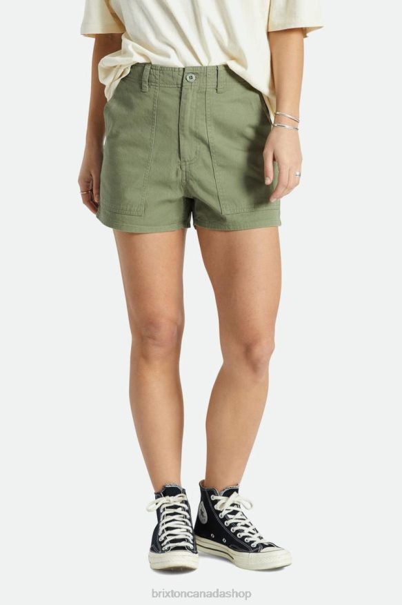 Brixton Apparel Olive Surplus Women Vancouver Short HFR00P491