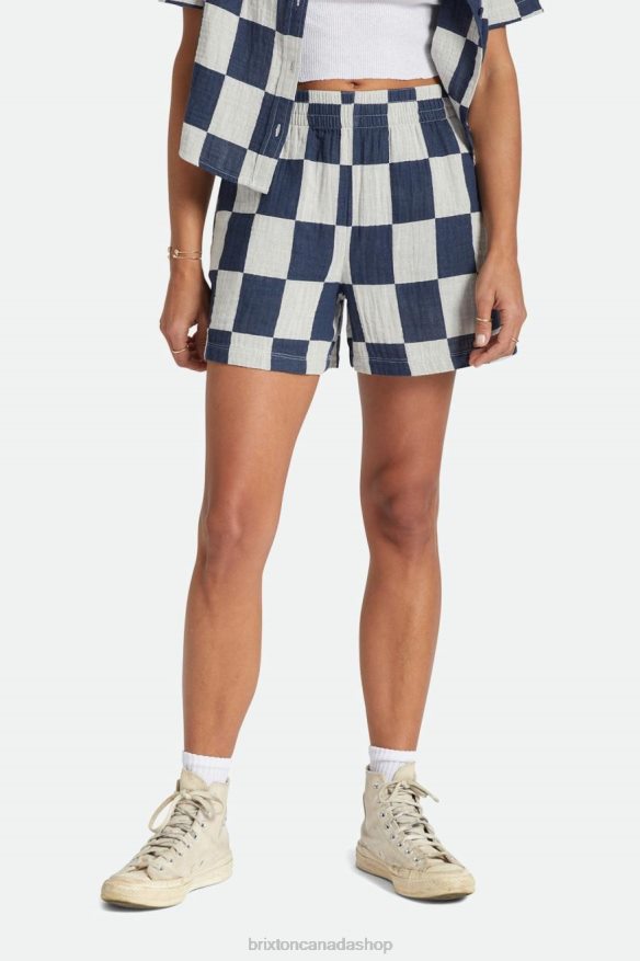 Brixton Apparel Washed Navy Women Mykonos Boxer Short HFR00P482