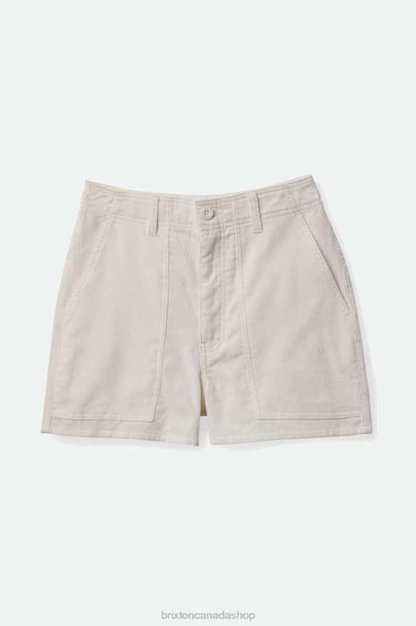 Brixton Apparel White Cord Women Vancouver Short HFR00P490