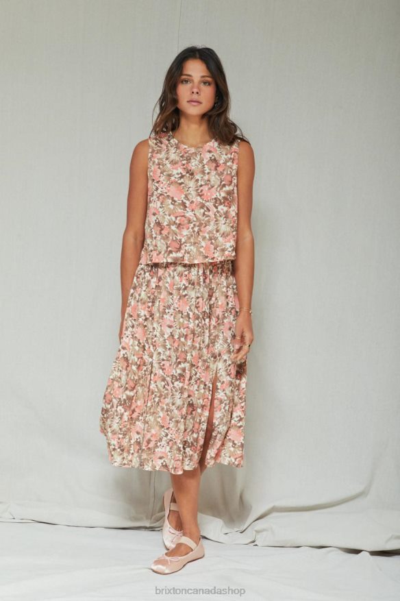 Brixton Apparel Pink Nectar Women Capri Tank HFR00P459