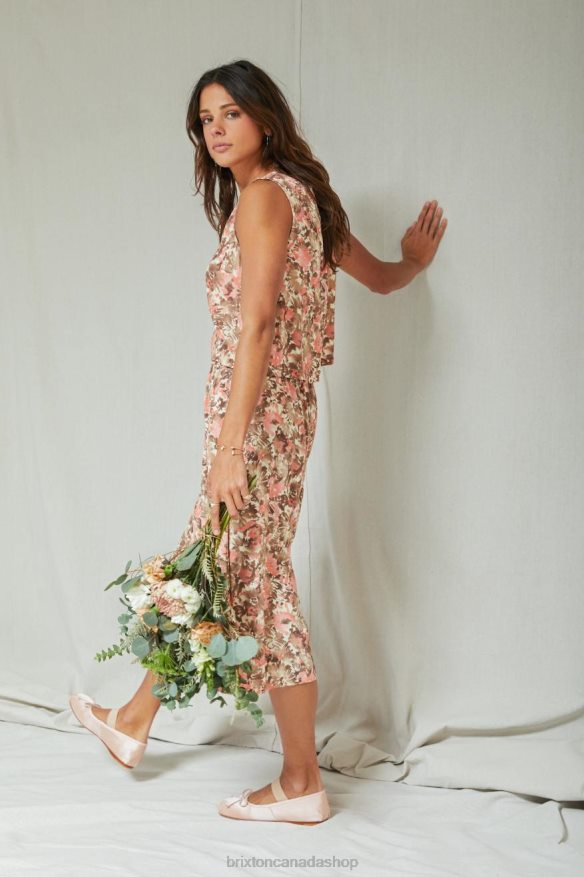 Brixton Apparel Pink Nectar Women Capri Tank HFR00P459