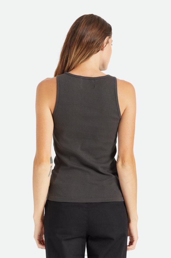 Brixton Apparel Washed Black Women Willie Nelson Shotgun Tank Top HFR00P458