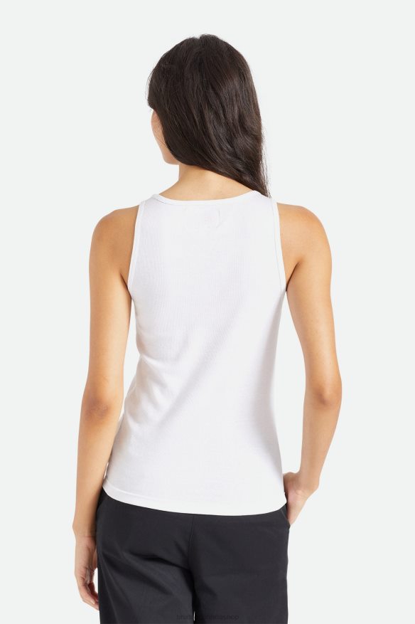 Brixton Apparel White Women Willie Nelson Shotgun Tank Top HFR00P457