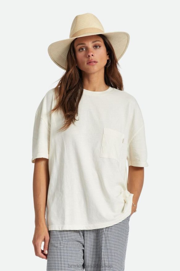 Brixton Apparel Whitecap Women Carefree Oversized Boyfriend Pocket Tee HFR00P437
