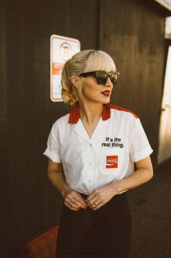 Brixton Apparel Coke Red Women Coca-Cola Bunker Block S/S Woven HFR00P456