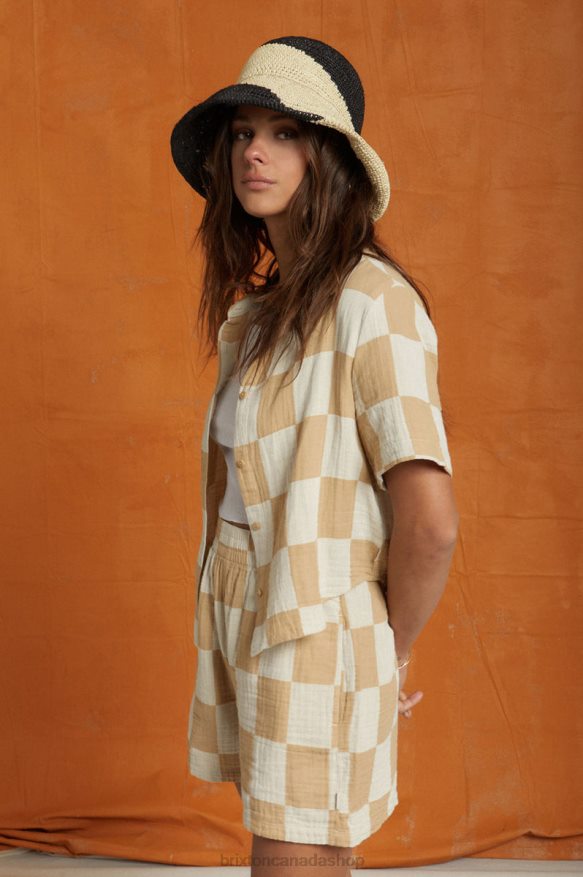 Brixton Apparel Sand Women Mykonos Boxy S/S Woven HFR00P414