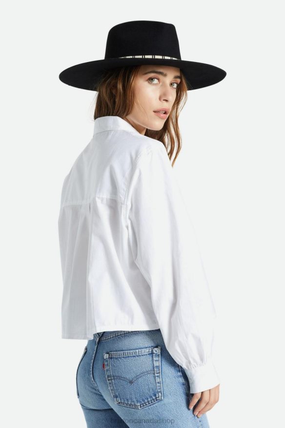 Brixton Apparel White Women Retreat L/S Woven HFR00P445