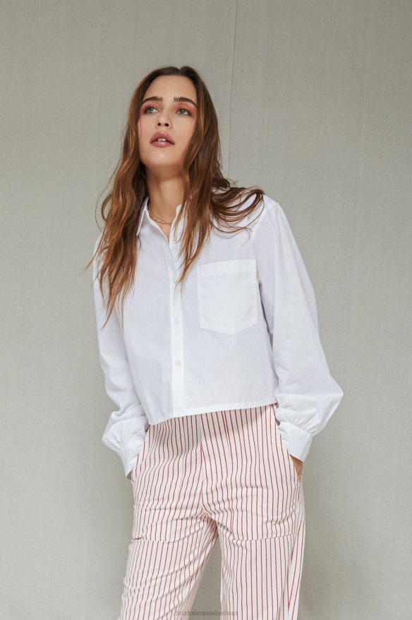 Brixton Apparel White Women Retreat L/S Woven HFR00P445