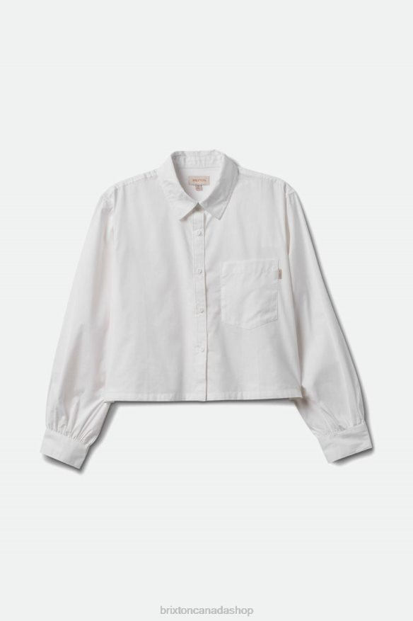 Brixton Apparel White Women Retreat L/S Woven HFR00P445